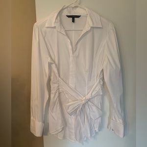 Womens white shirt WHBM tailored look